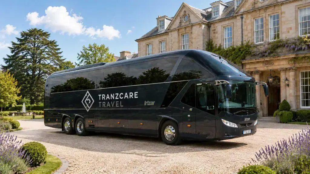 executive coach bus provided by Tranzcare Travel International